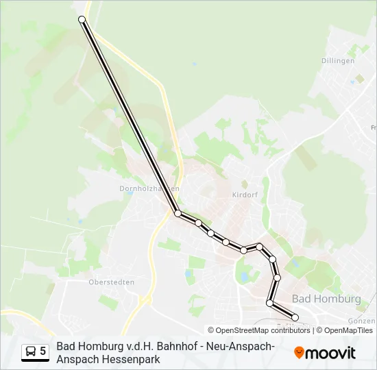 5 Bus Line Map