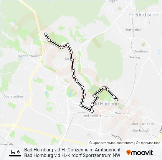 6 Bus Line Map