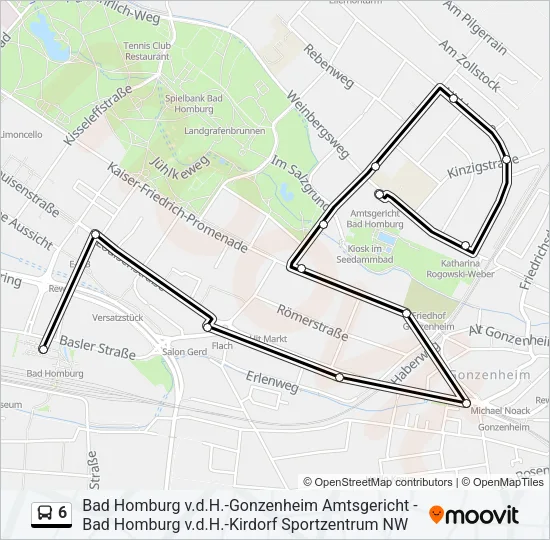 6 Bus Line Map
