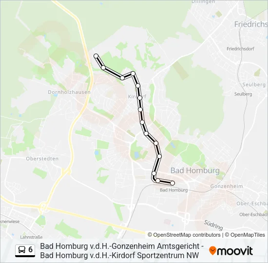 6 Bus Line Map
