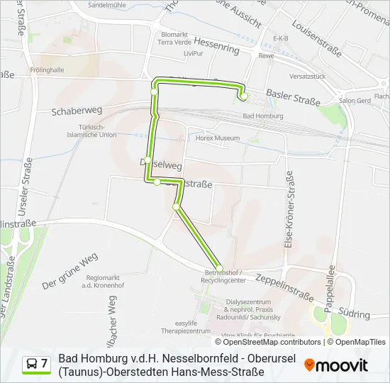 7 Bus Line Map