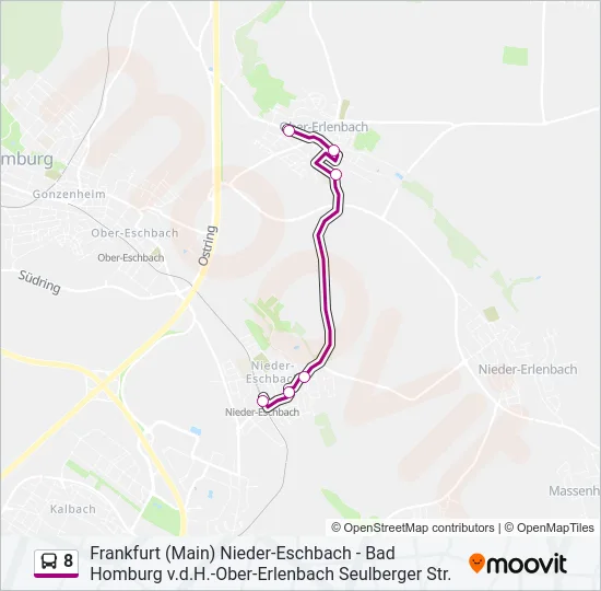 8 Bus Line Map