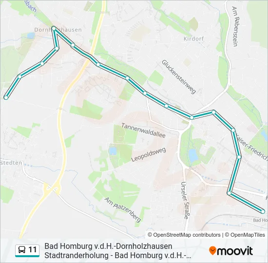 11 Bus Line Map