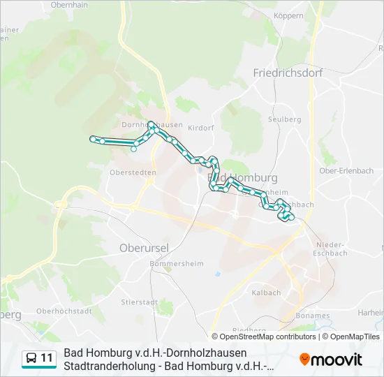 11 Bus Line Map