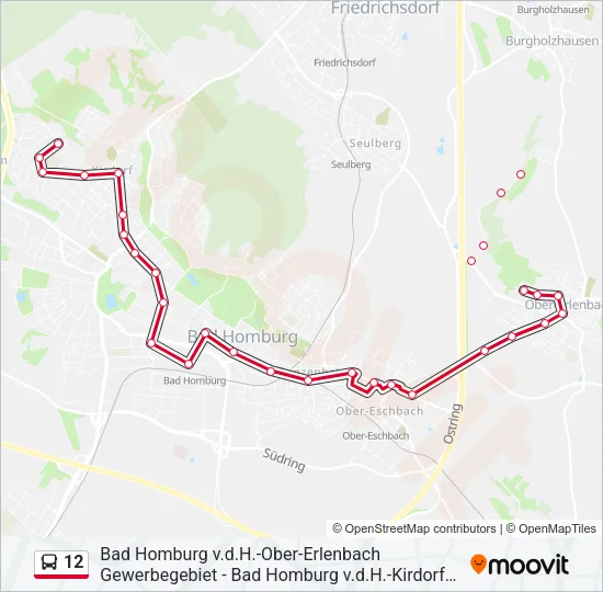 12 Bus Line Map