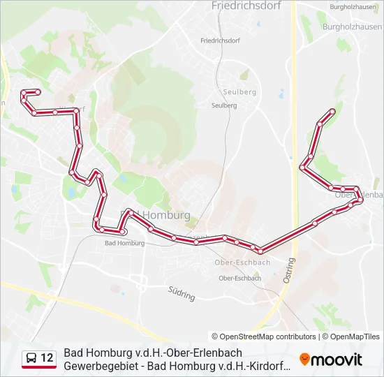 12 Bus Line Map