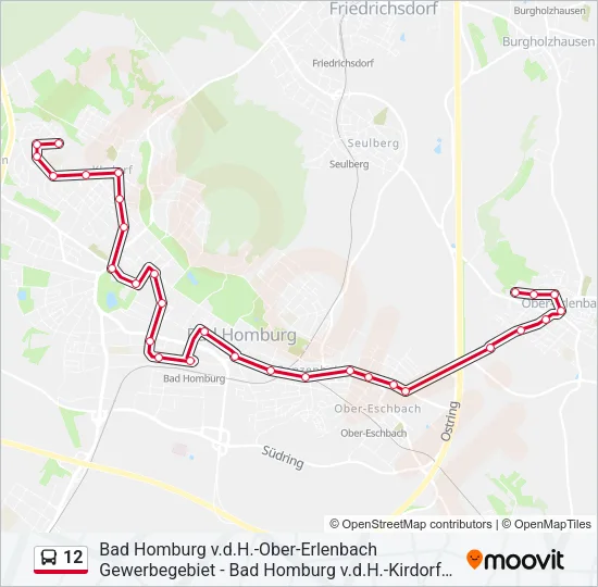 12 Bus Line Map
