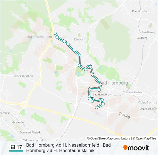 17 Bus Line Map