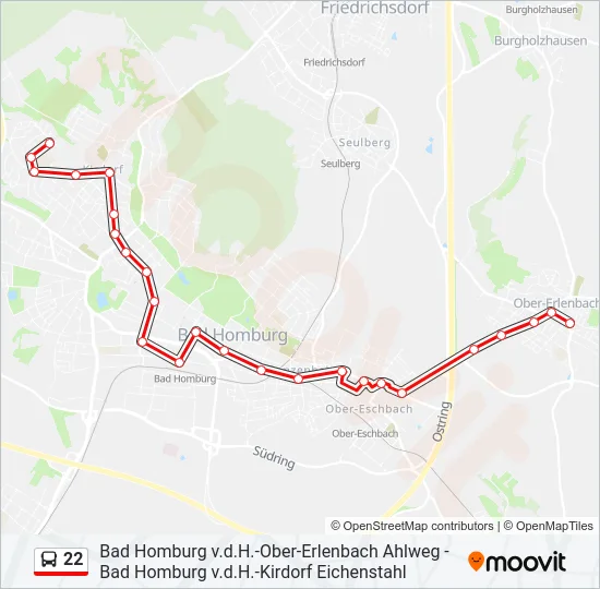 22 Bus Line Map