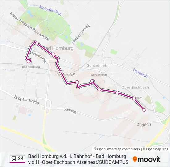 24 Bus Line Map