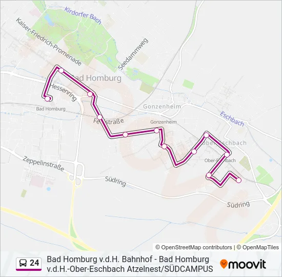 24 Bus Line Map