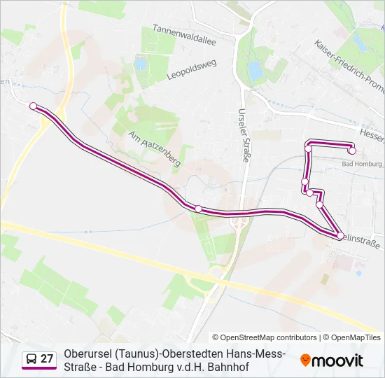 27 Bus Line Map
