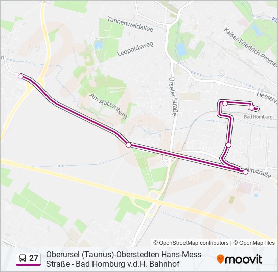 27 bus Line Map