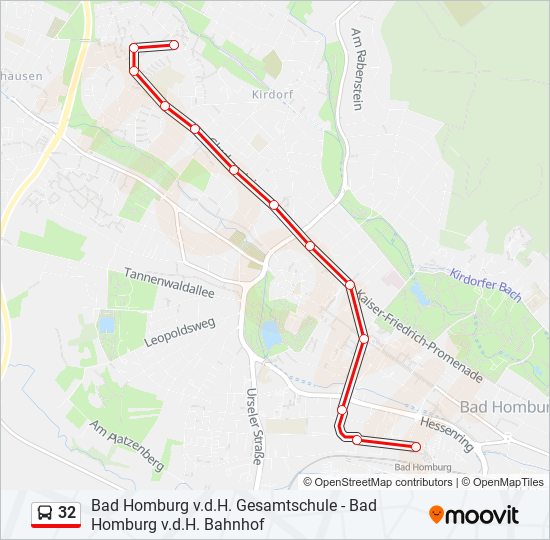 32 bus Line Map