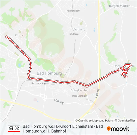 32 Bus Line Map