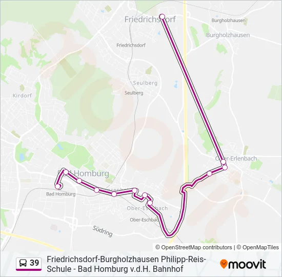 39 Bus Line Map