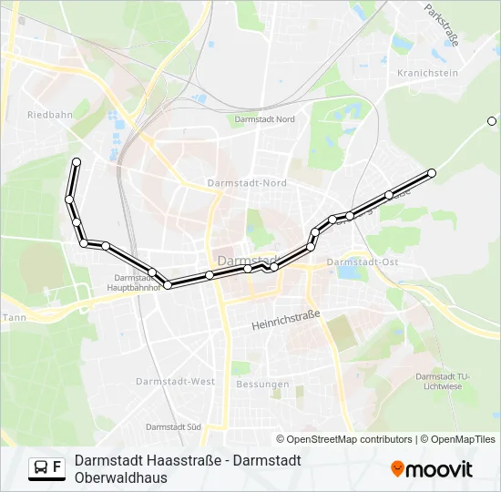 F Bus Line Map