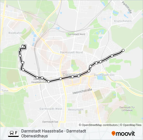 F Bus Line Map