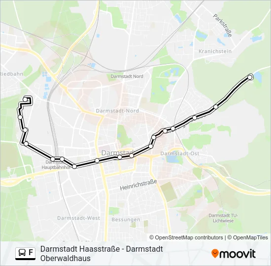 F Bus Line Map