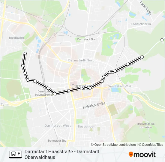 F Bus Line Map