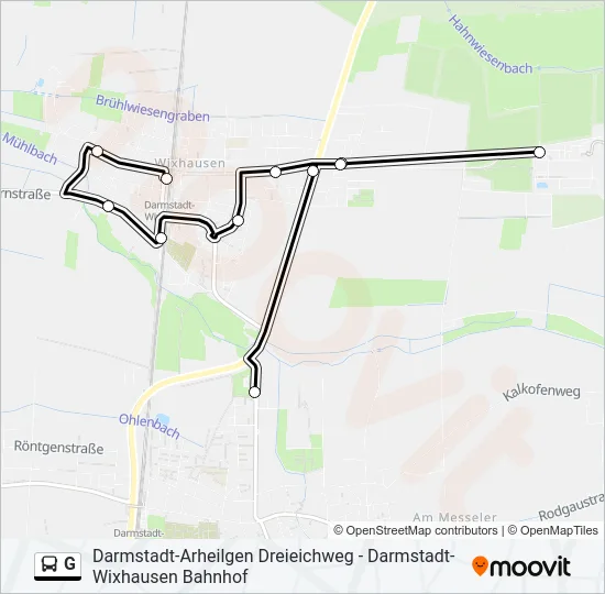 G Bus Line Map