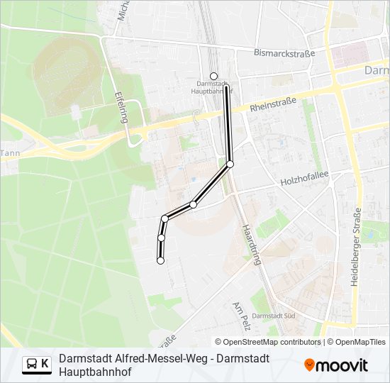 K bus Line Map