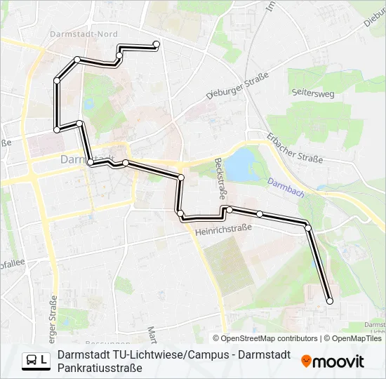 L Bus Line Map