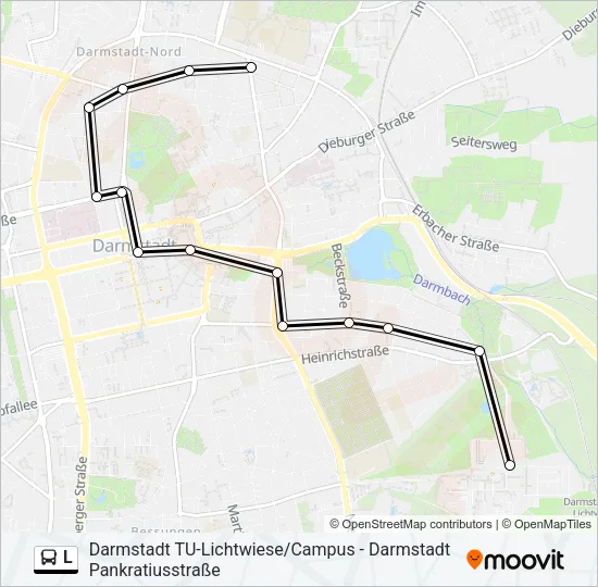 L Bus Line Map