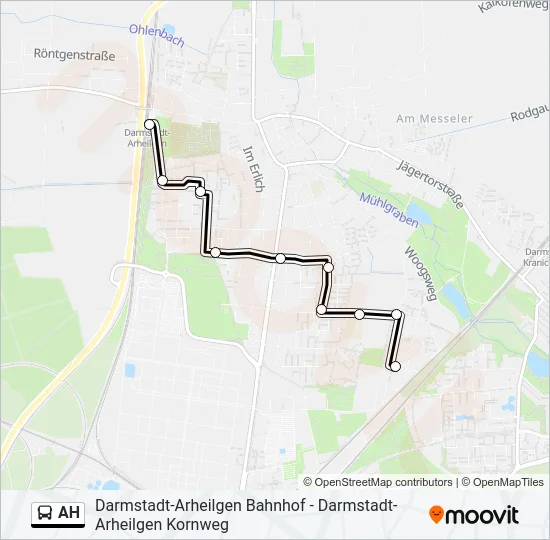 AH Bus Line Map