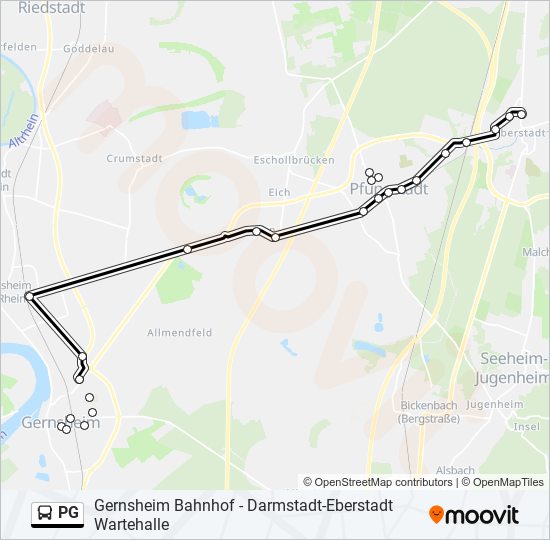 Buslinie PG Karte