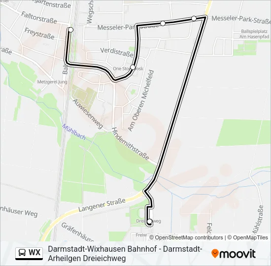 WX Bus Line Map