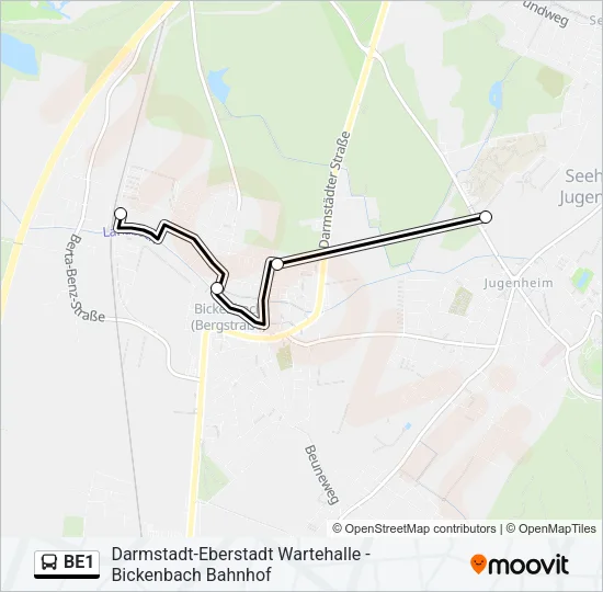 BE1 Bus Line Map
