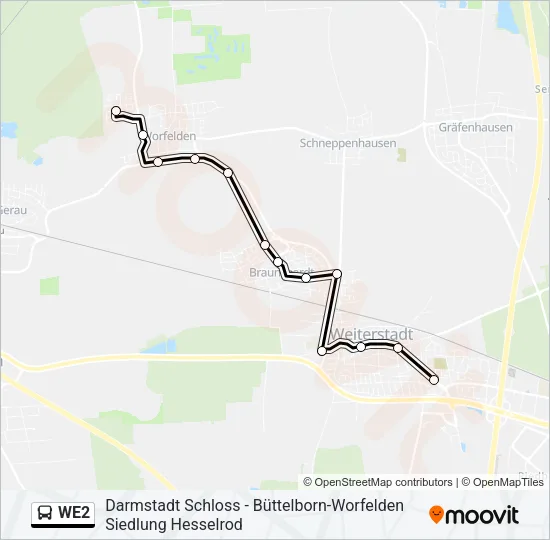 WE2 Bus Line Map