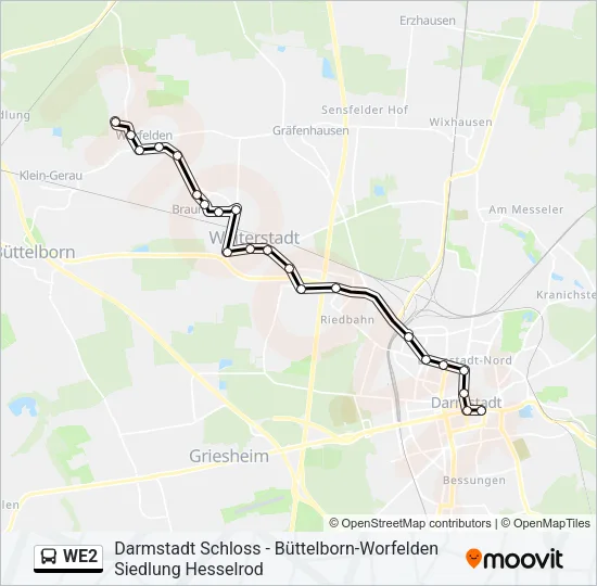 WE2 Bus Line Map