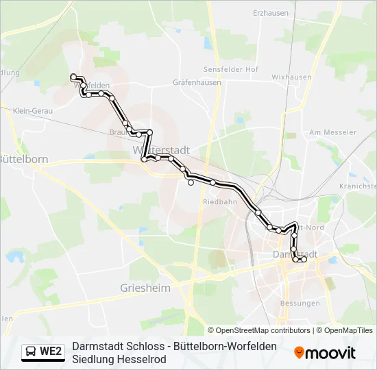 WE2 Bus Line Map