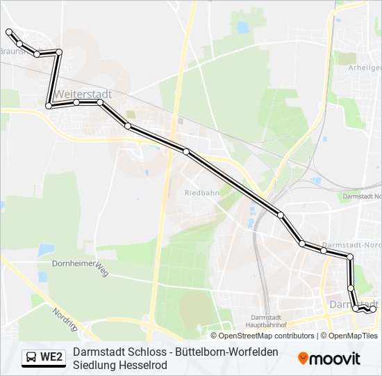 WE2 bus Line Map