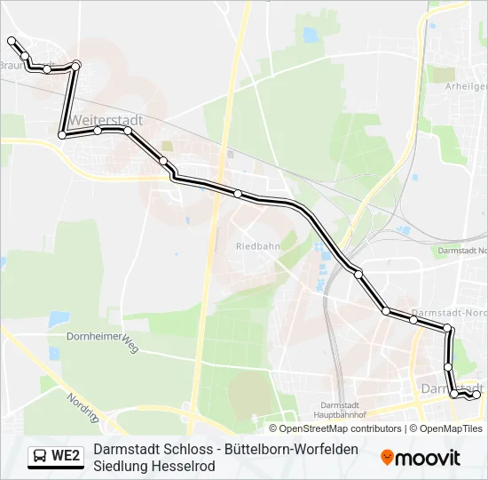 WE2 Bus Line Map