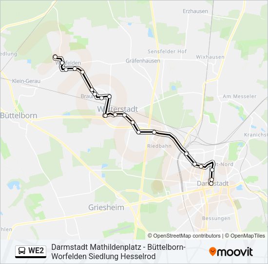 WE2 Bus Line Map