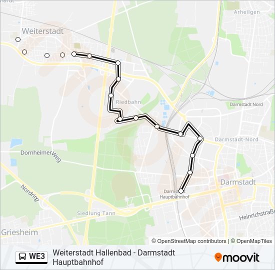 WE3 Bus Line Map