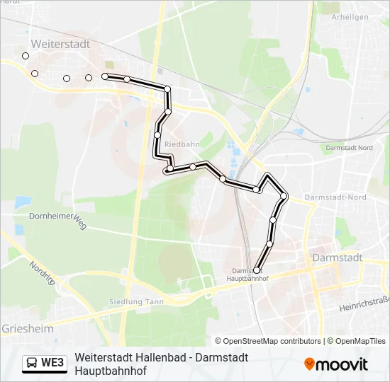 WE3 Bus Line Map