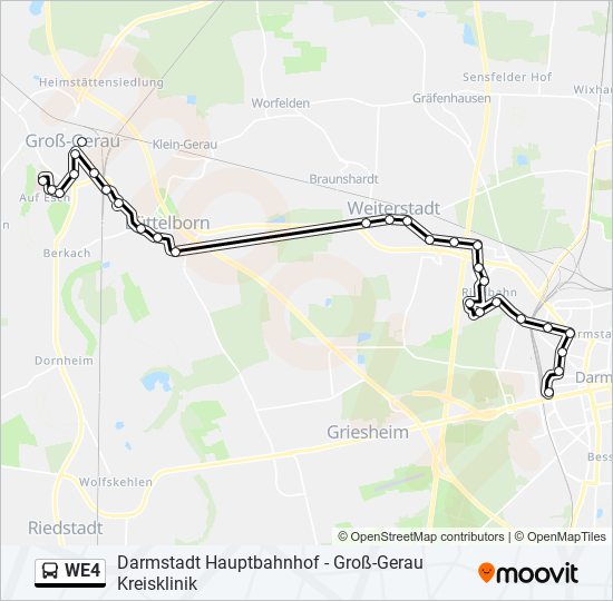 WE4 bus Line Map