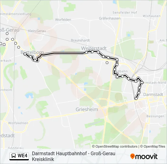 WE4 Bus Line Map