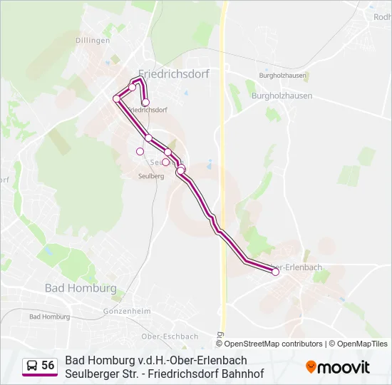 56 Bus Line Map