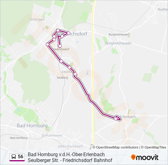 56 bus Line Map