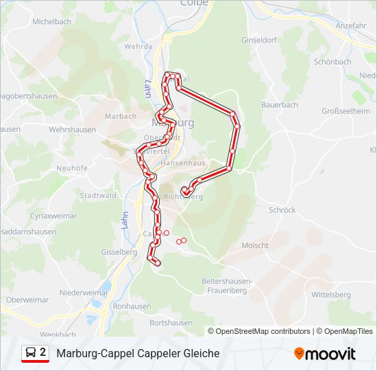 Автобус 2: карта маршрута