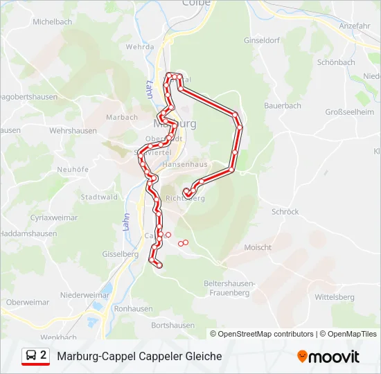 2 Bus Line Map