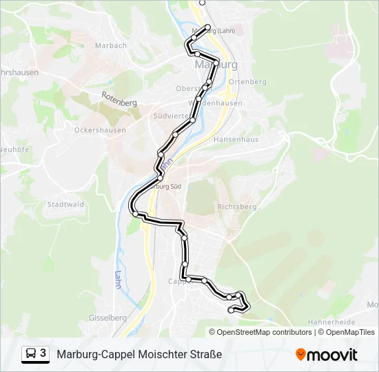 3 Bus Line Map