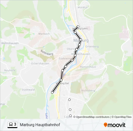3 Bus Line Map