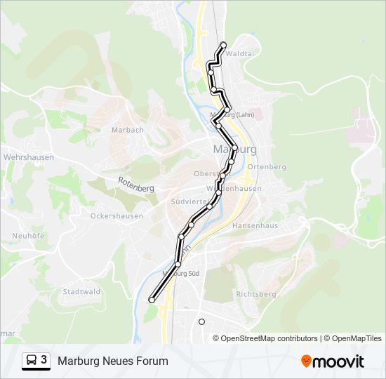 3 bus Line Map