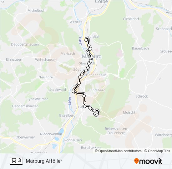3 Bus Line Map